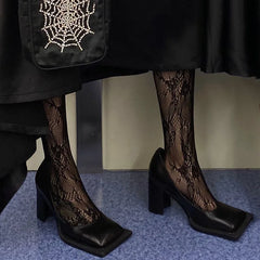 LIZAKOSHT - Square Toe Chunky Mary Jane Shoes Women Shallow Strap Retro Women Shoes Designer Pumps Woman Fall New Fashion High Heels