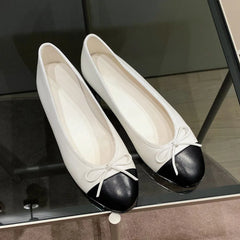 LIZAKOSHT - Brand Design Summer Classic 4.5cm Mid Heels Shoes Women Elegant Office Lady Round Toe Pumps Slip On Ballet Flats Dress Shoes