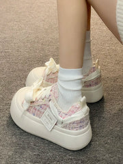 LIZAKOSHT - Small White Shoes Wedge Basket 2024 Casual Female Sneakers Clogs Platform Designer Brand Luxury Women All-Match Sports Creepers