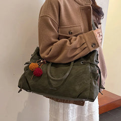 LIZAKOSHT - Simple Fashion Suede Crossbody Bag Women Large Capacity Shoulder Bag for Work Comfortable and Versatile Texture Commuting Bag
