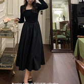 LIZAKOSHT - French Sexy Dress for Women in Spring Autumn Slim Fit Inner Layer Sweet Chic A-line Skirt New Trend