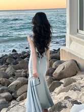 LIZAKOSHT - Summer Elegant Satin Strap Midi Dress Women Vintage Casual Even Party Dresses Pure Color One Piece Dress Korean Fashion