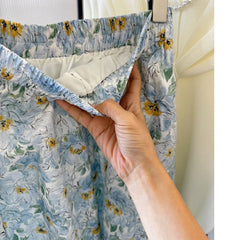 LIZAKOSHT - New Arrival Women Summer Flower Print Long Cotton Skirt High Waist A-Line Boho Maxi Skirts Faldas Femme Streetwear