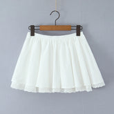LIZAKOSHT - Ballet Girl White Cotton Spliced Lace Lining Mini Skirt Women Ball Gown Umbrella Skater Skirts with Shorts underwear Summer
