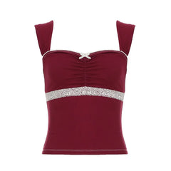 LIZAKOSHT - Sexy Fashion Casual Elegant Slim 2000s Retro Camisole Top Chic Women's Crop Tops Punk Hip Hop Rock Girls Streetwear