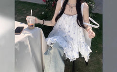 LIZAKOSHT - Lace Patchwork Floral Camisole Vest for Women in Summer, Gentle and Loose, Sleeveless Design Top for Wearing Outside