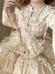 LIZAKOSHT - Sweet Luxurious Design Lolita Fluffy Dress Women Spring New Niche High-end Light Luxury Waist Princess Y2K Vestidos