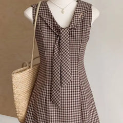 LIZAKOSHT - 2000s Harajuku Kawaii Lolita Dress Y2k Japanese Sweet Sleeveless Short Party Dress French Elegant Vintage One Piece Dress Korean