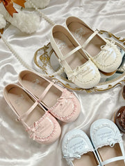 LIZAKOSHT - Original Japanese Student Jk Flat Bottom Lo Shoes Sweet Lolita Round Head Bow Single Shoes Lolita Shoes