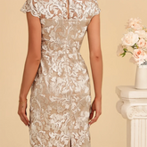 LIZAKOSHT - Elegant V-Neck Appliquins Lace Straight Mother Of Bride Wedding Dresses Bridal Gowns Customized