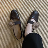 LIZAKOSHT - Fashion Flower Decoration Ballet Flats Women Elegant Round Toe Elastic Design Brand Mary Jane Shoes Ladies Comfort Soft Loafers