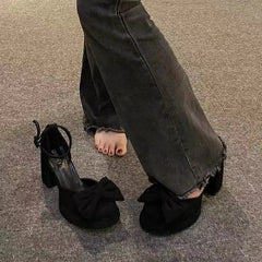 LIZAKOSHT - Comfort Shoes for Women Sandals Buckle Strap Open Toe Summer Heels Suit Female Beige Low New Fashion Peep Girls Black Sexy