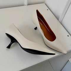 LIZAKOSHT  -  New Designer Pointed Toe Pumps Women Shallow Elegant Thin Heels Office Shoes Dress Fashion Comfy Concise Sexy High Heeled Women