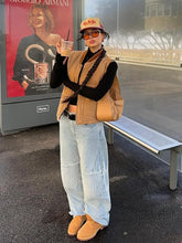 Lizakosht Stand Neck Sleeveless Zipper Vest Jackets Women Thicken Warm Cotton Cardigan Waistcoat Autumn Female Fashion Pocket Outwear