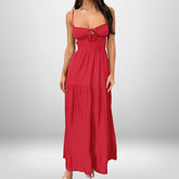 LIZAKOSHT - Spring Amazon New Lace-up Temperament Elegant Fashion Sexy Backless Waist Suspender Dress Niche Comfortable and Exquisite