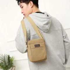 LIZAKOSHT - Outdoor Canvas Crossbody Chest Bag Men's Single oulder Sling Bag Faion Bapa Mobile Phone Bag Leisure Sports
