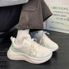 LIZAKOSHT - Sneakers Mesh Women's Shoes Platform Tennis Female Breathable Roses Casual Thick Sole Trainers 2025 Leisure Spring Sneakers Mesh