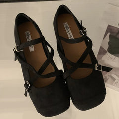 LIZAKOSHT - Autumn Women Flat Shoes Fashion Round Toe Ladies Elegant Mary Jane Shoes Soft Heel Causal Outdoor Dress Ballerinas Shoes New