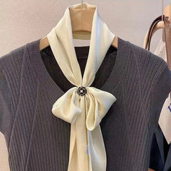 LIZAKOSHT - Buckles Clothing Accessory Pearl Alloy Camellia Hollow Out Fashion Jewelry Women Shawl Clips Vintage Scarf Buckle Silk Brooch