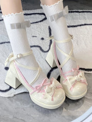 LIZAKOSHT - Jk Uniform Lolita Shoes Student Retro Kawaii Style Women's Japanese Loli Shoes Platform Anime High Heel 7cm