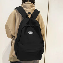LIZAKOSHT - New Solid Color High Capacity Women Backpack Trendy Laptop School Bags Waterproof College Backpack Cute Lady Travel Book Bag