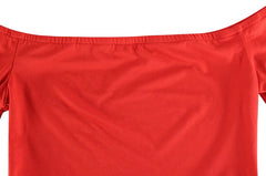 LIZAKOSHT - New Style Temperament Solid Color One Shoulder Long Sleeve Slimming High Waist Folded Hip Wrapping Dress