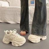 LIZAKOSHT  -  Womens Sneakers Shoes Tennis Female Platform Roses Trainers Casual Thick Sole Leisure Retro Women's Sneakers Summer