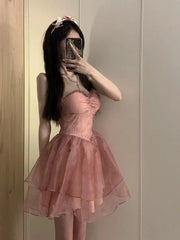 LIZAKOSHT - New Gentle and Sweet Style Exquisite and Fashionable Waist-hugging Slimming and Age-reducing Dress