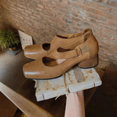 LIZAKOSHT  -  Flat Shoes Women's New Spring and Autumn Summer Genuine Leather Retro Round Toe Flat Ballet Shoes Mary Jane Single Shoe Flats