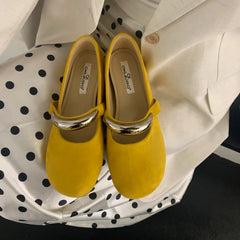 LIZAKOSHT  -  Shoes Woman Flats Dress Bonded Leather Rubber  Cotton Fabric Shoes Woman Flats Dress Bonded Leather Rubber Cotton Fabric Buckle