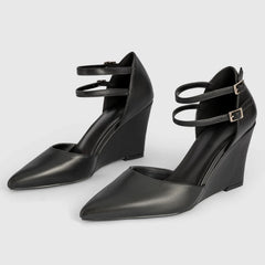 LIZAKOSHT - Wedges Pumps Stiletto Sandals Women Shallow Mary Jane Shoe Brand Designer Shoes Pointed Elegant High Heels Mule Shoes Ladies
