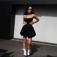 LIZAKOSHT - Spring Slim Temperament Dress Sexy Perspective Sling Hip Women's Short Skirt
