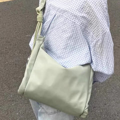 LIZAKOSHT - High-capacity Solid Simple Shoulder Bag Y2k Aesthetic Streetwear Trendy Crossbody Handbags Japanese Sweet Women Casual Tote Bags