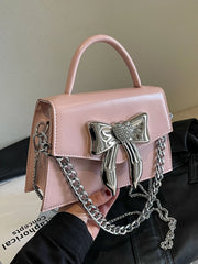 LIZAKOSHT - Trendy Bow Design Tote Handbags and Purses Women Shoulder Crossbody Bags New Vegan Leather Ladies Messenger Bag High Quality