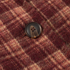LIZAKOSHT - Autumn And Winter Retro Stand Collar Single-Breasted Plaid Jacket Women Outerwear