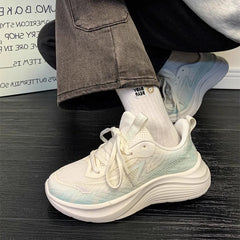 LIZAKOSHT - Sneakers Mesh Women's Shoes Platform Tennis Female Breathable Roses Casual Thick Sole Trainers 2025 Leisure Spring Sneakers Mesh