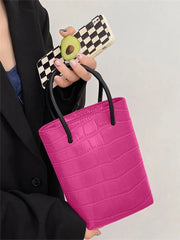 LIZAKOSHT - Korean Version Tote Bag New Women's Handbag Spring and Summer Mini Bucket Bags for Female PU Leather Crossbody Bag