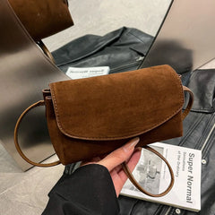 LIZAKOSHT - New Winter Crossbody Bag Women Fashion Simple and Versatile for Daily Wear Shoulder Bag Small Square Textured Casual Evening Bag