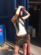 LIZAKOSHT - American Retro Leopard Print High Waist Shorts Jeans Women's Casual Pockets Hip-hop Summer Straight Y2K Denim Shorts