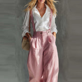 LIZAKOSHT - Spring Summer Women New Solid Halter Jumpsuits Elegant Sleeveless Hollow Out Commute Rompers Ladies High Waist Pocket Playsuits