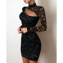LIZAKOSHT - Lace Hollow Fashion Dress-perfect Curve Design, Every Detail Is Full of Temptation and Style, Showing Confidence and Charm