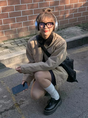 LIZAKOSHT - Korean Version of Versatile Slimming Collared Jacket, Workwear Jacket, 2024 Spring New Item, Small Casual Short Top for Women