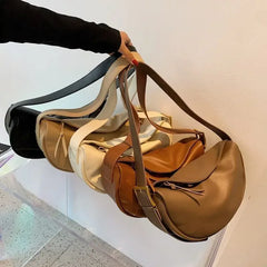 LIZAKOSHT - Crossbody bag female new dumpling bag minimalist fashion wild Korean small round bag ladies shoulder bag armpit bag