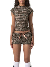 LIZAKOSHT - Fashion Pleated Women's Two Piece Suit O-neck Sleeveless Backless Top Loose Bow Short Pants 2025 Summer Female Causal Outfits