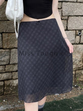 LIZAKOSHT - Korea Chic Spring French Retro Skirt Women High Waist Plaid Mid-Length Skirt Female Casual Vintage Designer Y2k Skirt 2024 New