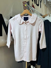 LIZAKOSHT - Navy Half Sleeve Slim T-shirt Autumn Peter pan Collar Single Breasted Cotton Tshirt Female Sweet Cute Preppy Style Woman's tee