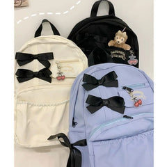 LIZAKOSHT  -  Japanese Ins Cute Girl Bow Backpack Middle School Student Schoolbag 2024 New Large Capacity 13 Inches Laptop Backpacks Mochilas