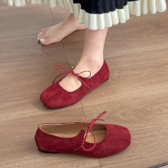 LIZAKOSHT - Retro versatile shallow mouth flat-soled single shoes women's new autumn skirt soft-soled Mary Jane shoes
