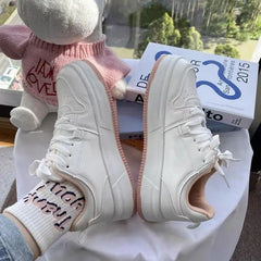 LIZAKOSHT - Women's Shoes Pink Female Footwear Round Toe High on Platform with Free Shipping Vulcanized for Cheap Casual Daily Routine Sale