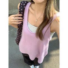 LIZAKOSHT - Loose Slimming Vest With Camisole, Women's 2025 Summer New Style, Interior Small Top